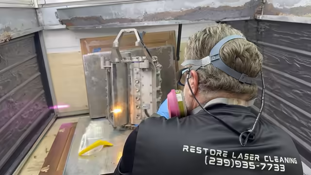 Every aircraft eventually requires inspection for damage that can affect its integrity. Restore Laser Cleaning developes a cleaning regimen, to identify component makeup, keep off areas, as well as lasers settings and techniques to quickly remove coatings or corrosion without adversely affecting the substrate or nearby components. Our experience and process delivers clean parts quickly without blast media or chemicals. Let's connect to keep your heavies flying high.